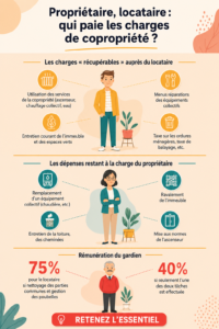 Image illustrant un immeuble en copropriété avec des charges à payer, représentant la confusion entre propriétaires et locataires.