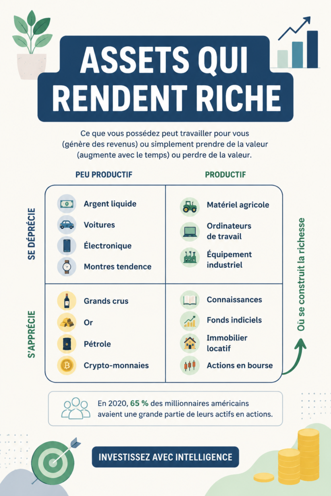 Un graphique illustrant la croissance d'un portefeuille d'actifs financiers