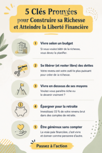 Femme souriante regardant un graphique de croissance financière, symbolisant la liberté financière.