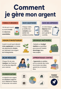 Femme souriante consultant son budget sur un ordinateur