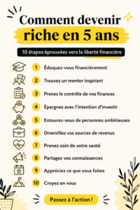 Femme souriante avec un carnet de finances, symbolisant la richesse et la liberté financière.
