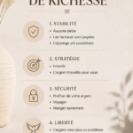 Image illustrant les étapes de la richesse financière