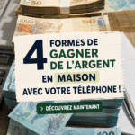 Une femme souriante travaillant sur son ordinateur à la maison pour gagner de l'argent