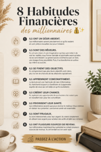 Une femme d'affaires souriante lisant un document financier, représentant les habitudes financières des millionnaires.