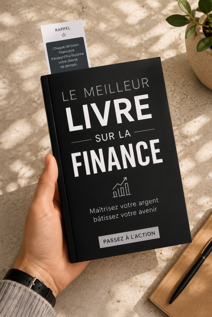 Une sélection de livres sur la finance disposés sur une table en bois