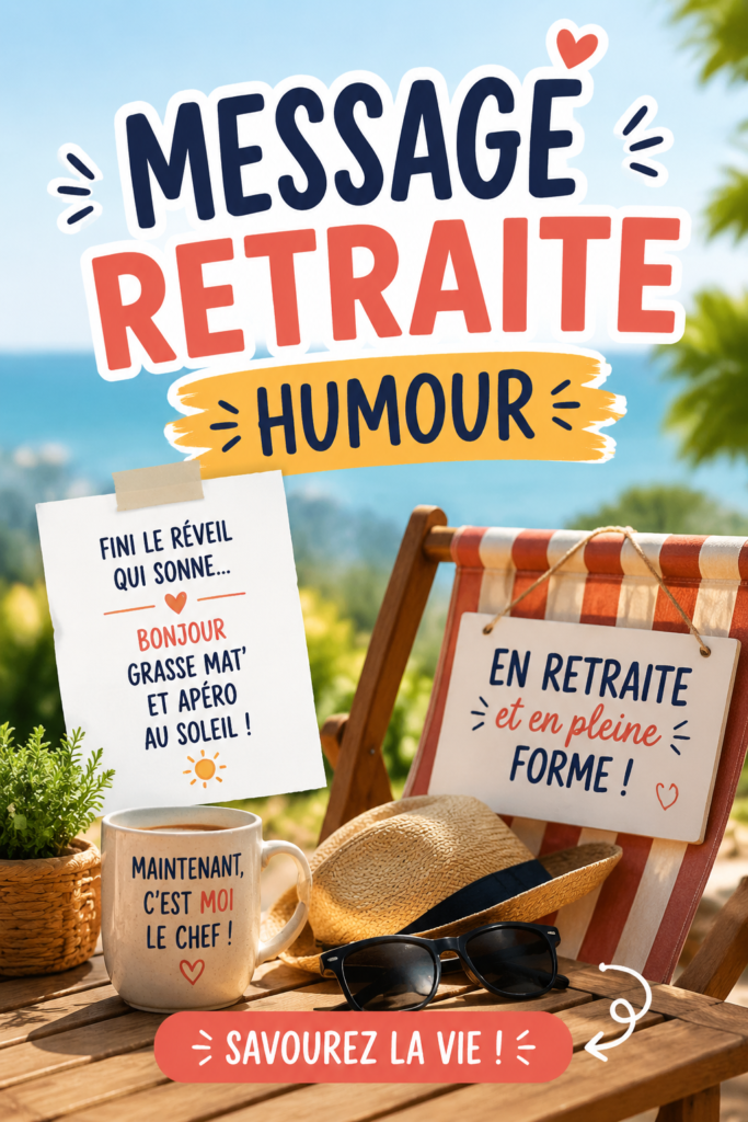 Messages humoristiques pour célébrer la retraite avec un sourire