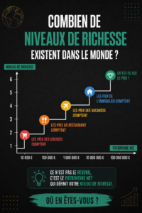 Graphique illustrant les différents niveaux de richesse dans le monde