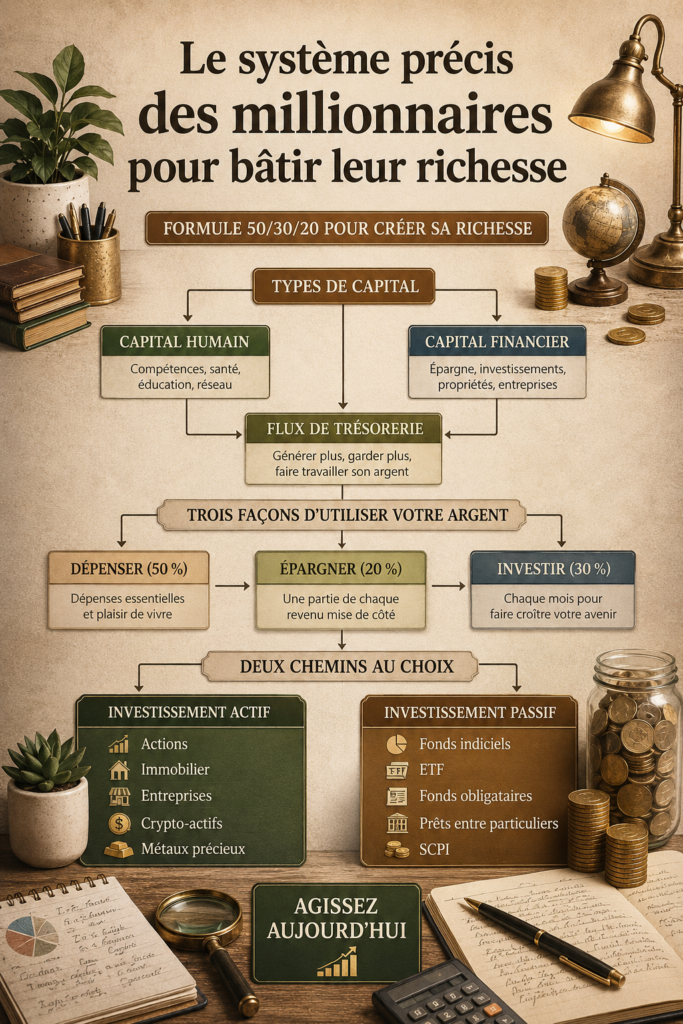 Illustration d'une femme organisée gérant ses finances avec un graphique