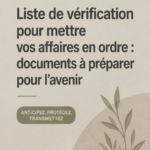 Une femme consultante examine des documents importants pour la planification de son patrimoine.