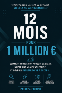 Image illustrant un graphique de croissance financière vers un million en 12 mois.