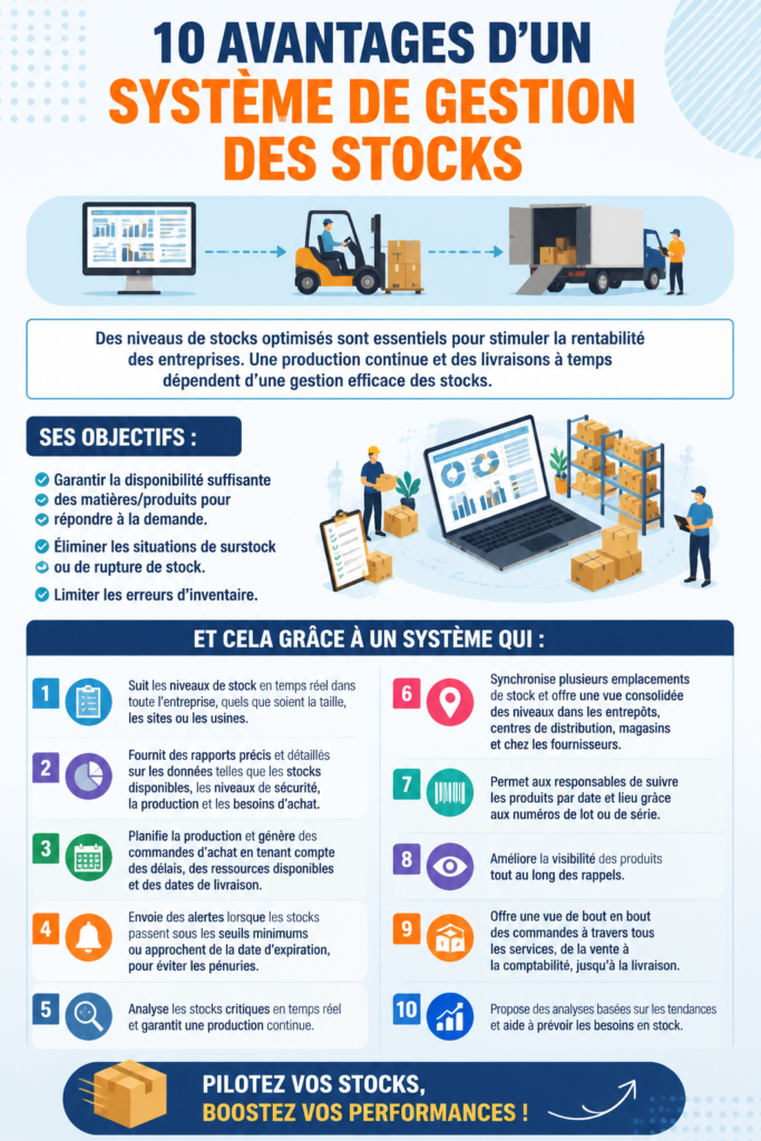 Une femme utilise un logiciel de gestion des stocks sur son ordinateur.