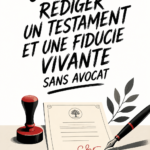 Une femme lisant un document juridique pour créer un testament et une fiducie.
