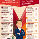 Infographie sur les conseils pratiques pour conseillers financiers, spécialisée pour femmes.