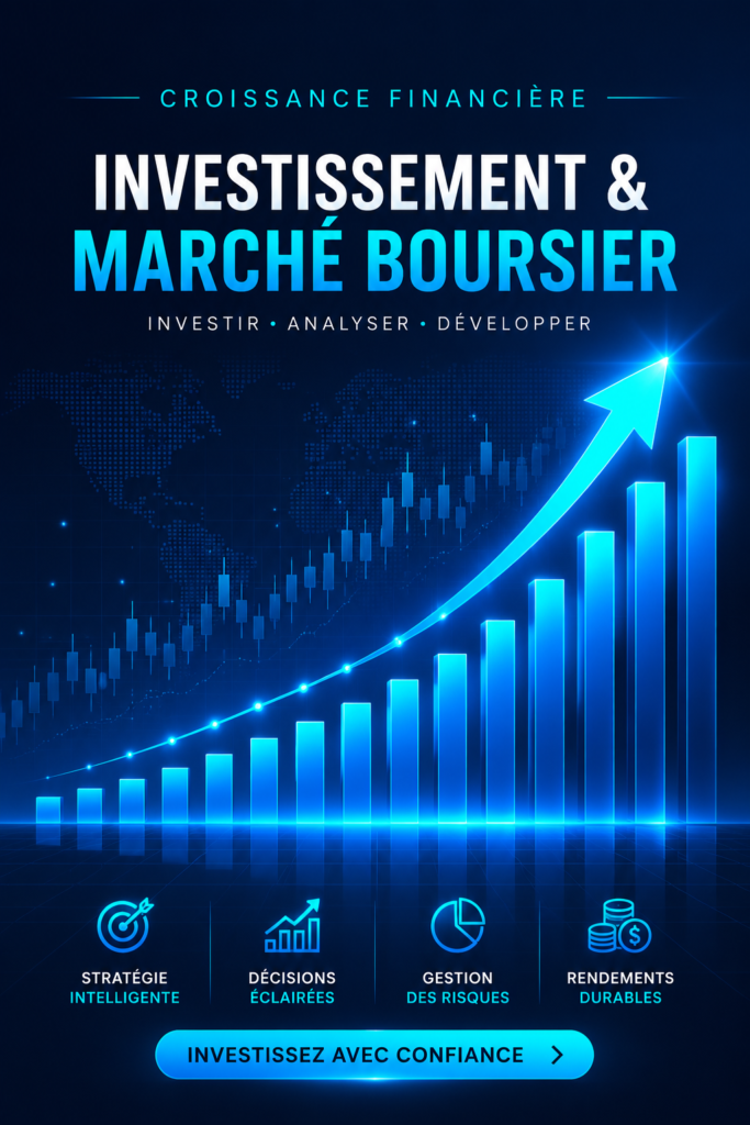 Graphique illustrant la croissance d'un investissement boursier