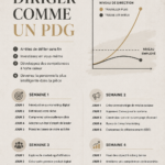 Femme en réunion, elle dirige avec assurance et charisme, reflétant les qualités d'un bon leader.