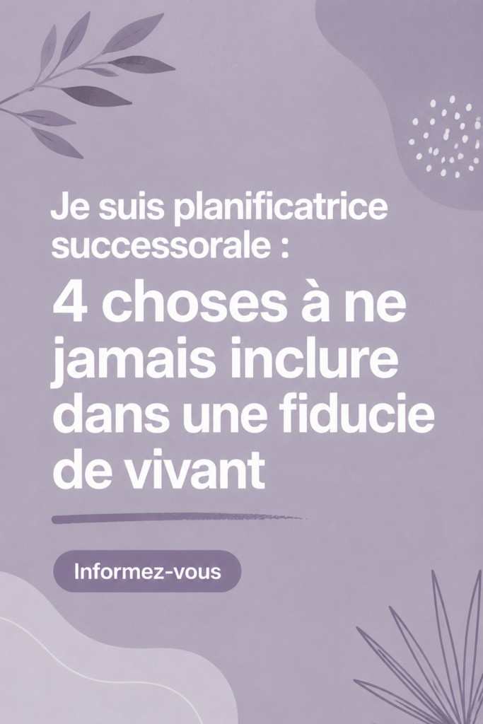 Image représentant des documents juridiques liés à un trust vivant et à la succession.