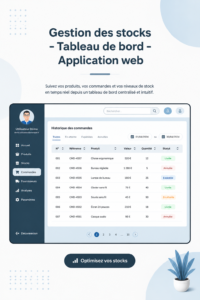 Tableau de bord web pour la gestion d'inventaire