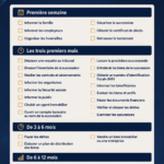 Une femme examinant des documents juridiques pour la gestion d'une succession.