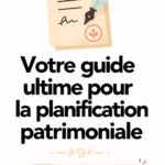 Un document de planification successorale sur une table en bois avec un stylo