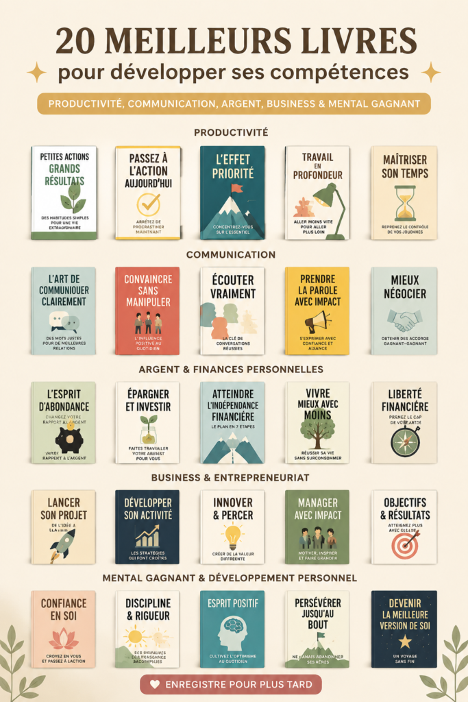 Couverture d'un livre sur le développement personnel, symbolisant la quête de succès et d'amélioration.