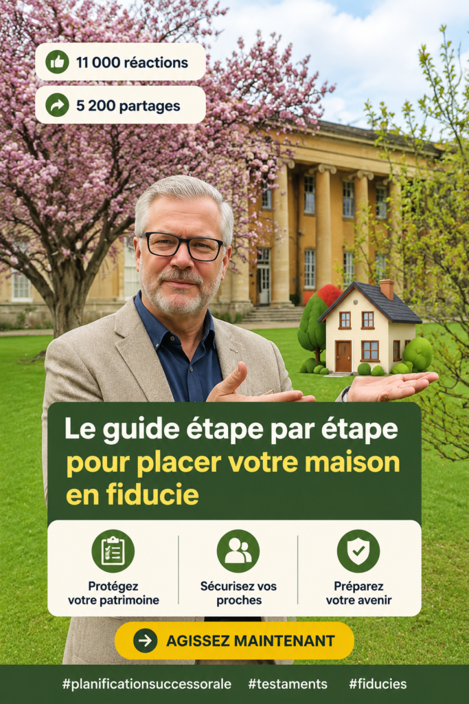 Femme lisant un guide sur la mise en fiducie de sa maison
