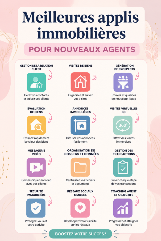 Capture d'écran d'une application immobilière sur un smartphone
