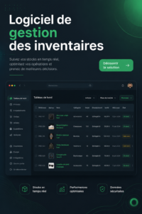 Logiciel de gestion d'inventaire sur un ordinateur