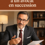 Avocat expliquant des documents de succession à une cliente