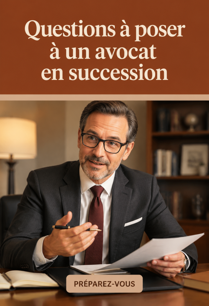 Avocat expliquant des documents de succession à une cliente