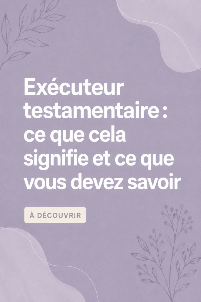 Image illustrant le rôle d'un exécuteur testamentaire en France avec des documents juridiques.