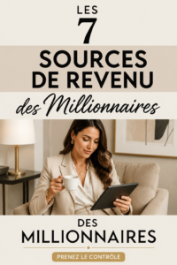 Infographie sur les 7 sources de revenus des millionnaires
