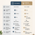 Image illustrant la planification successorale avec des documents de testament et de fiducie sur une table.
