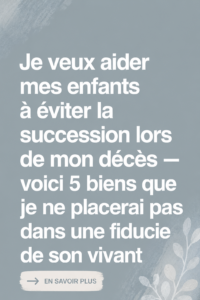 Illustration d'une femme réfléchissant à sa succession avec des papiers de patrimoine sur la table.