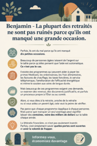 Image d'une femme âgée contemplative devant son ordinateur, cherchant des aides financières pour sa retraite.