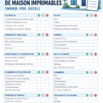 Modèle de check-list d'inspection immobilière conçu pour faciliter l'évaluation d'un bien immobilier.
