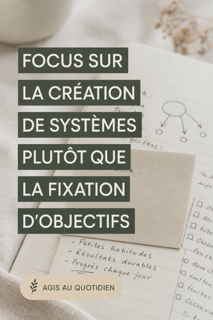 Illustration d'une femme organisant son temps avec des systèmes pratiques.