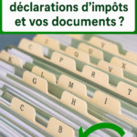 Une femme examinant des documents fiscaux avec une calculatrice pour organiser ses déclarations.
