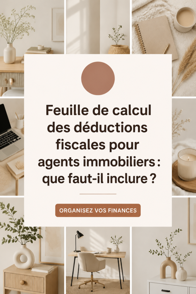 Femme agent immobilier analysant des documents de déduction fiscale
