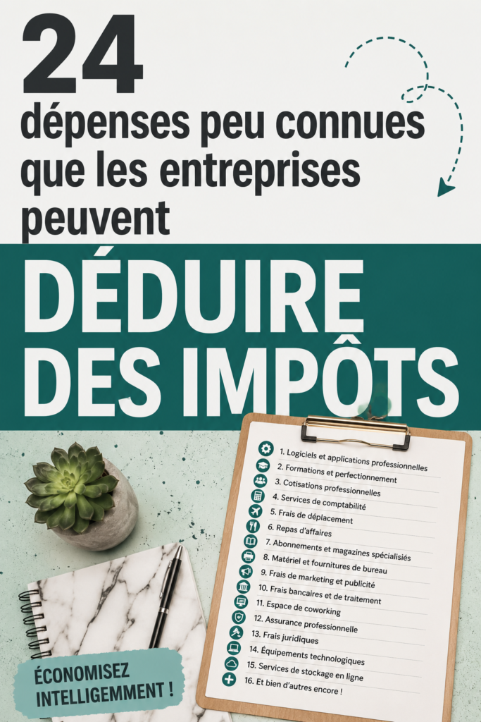 Femme d'affaires regardant des documents fiscaux sur son bureau, représentant la gestion des dépenses professionnelles.