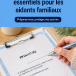 Femme rassemblant les documents légaux pour accompagner un proche.