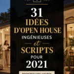 Une agente immobilière accueillant des visiteurs lors d'une journée portes ouvertes