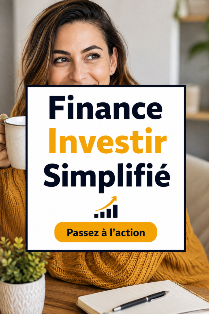 Femme souriante consultant des documents financiers pour planifier son investissement.
