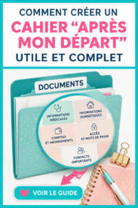 Une femme souriante examine une checklist de désencombrement dans son salon lumineux.