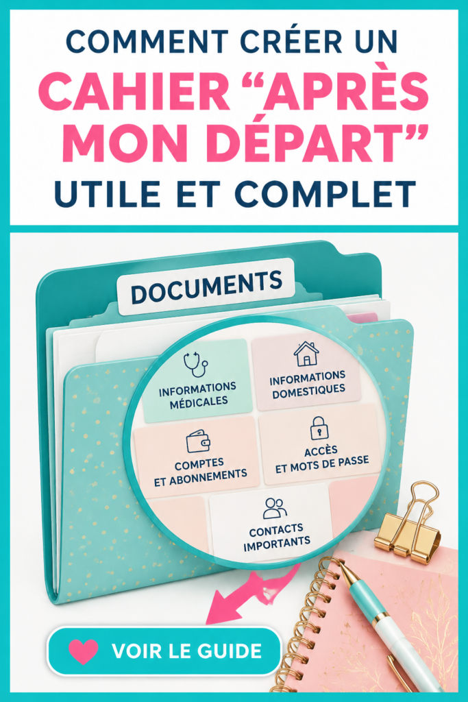 Une femme souriante examine une checklist de désencombrement dans son salon lumineux.