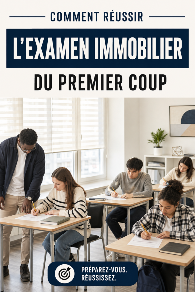 Femme examinant des documents pour se préparer à l'examen immobilier.