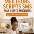 Des scripts de messages immobiliers affichés sur un écran