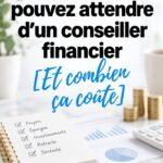Illustration d'une femme rencontrant un conseiller financier, symbolisant l'accompagnement dans la gestion de patrimoine.