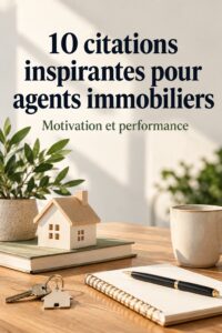 Un collage de citations inspirantes pour agents immobiliers
