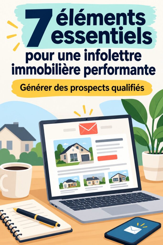 Une capture d'écran illustrant une newsletter immobilière attractive et engageante.