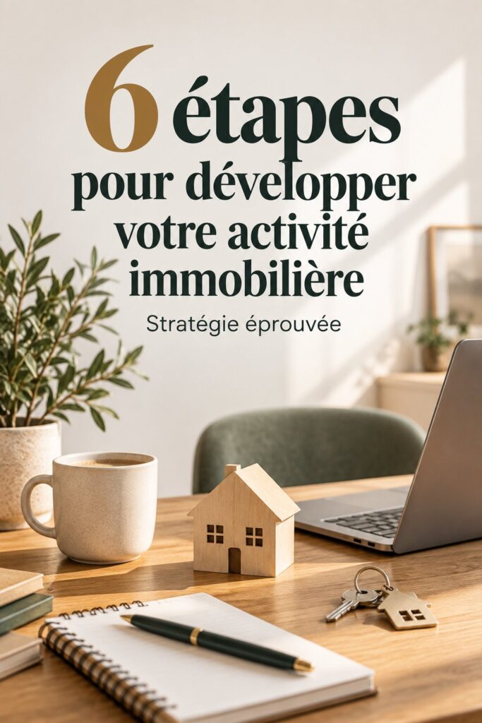 Femme inspectant un bien immobilier, représentant le développement de son activité